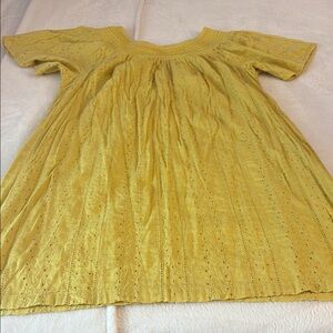 Yellow Eyelet Dress